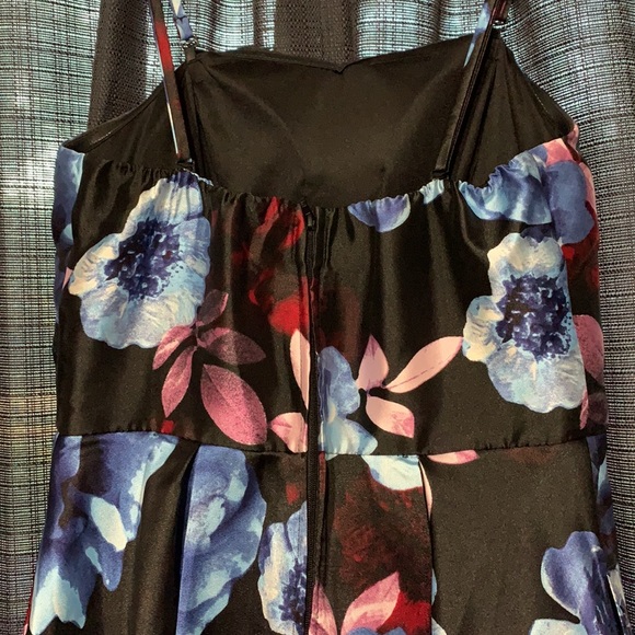 Flower printed prom dress. Worn once. - Picture 3 of 4